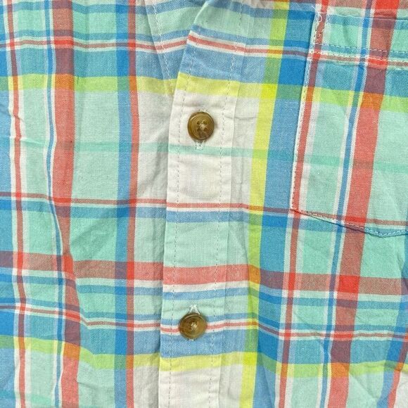 Jumping Beans Boy’s Multicolored Plaid Short Sleeve Button Front Shirt Size 7 - Picture 4 of 10